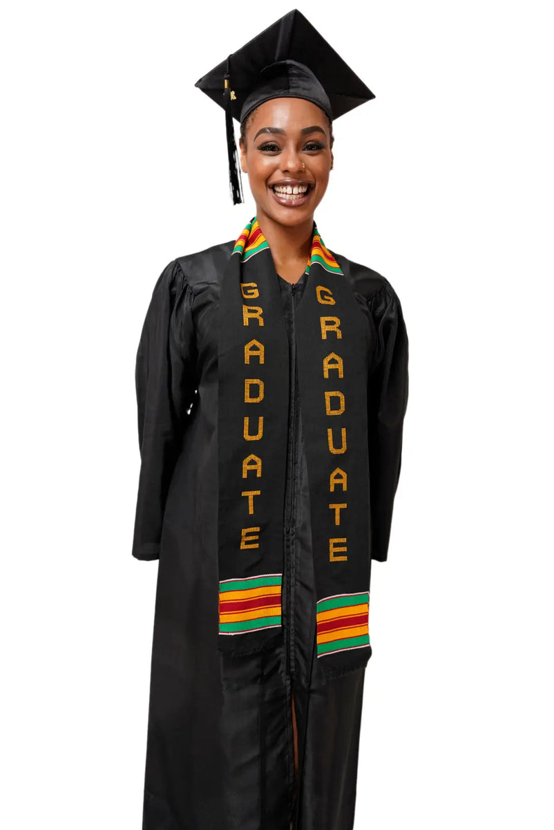Dupsie's GRADUATE Kente Cloth Graduation Stole Sash DPS268