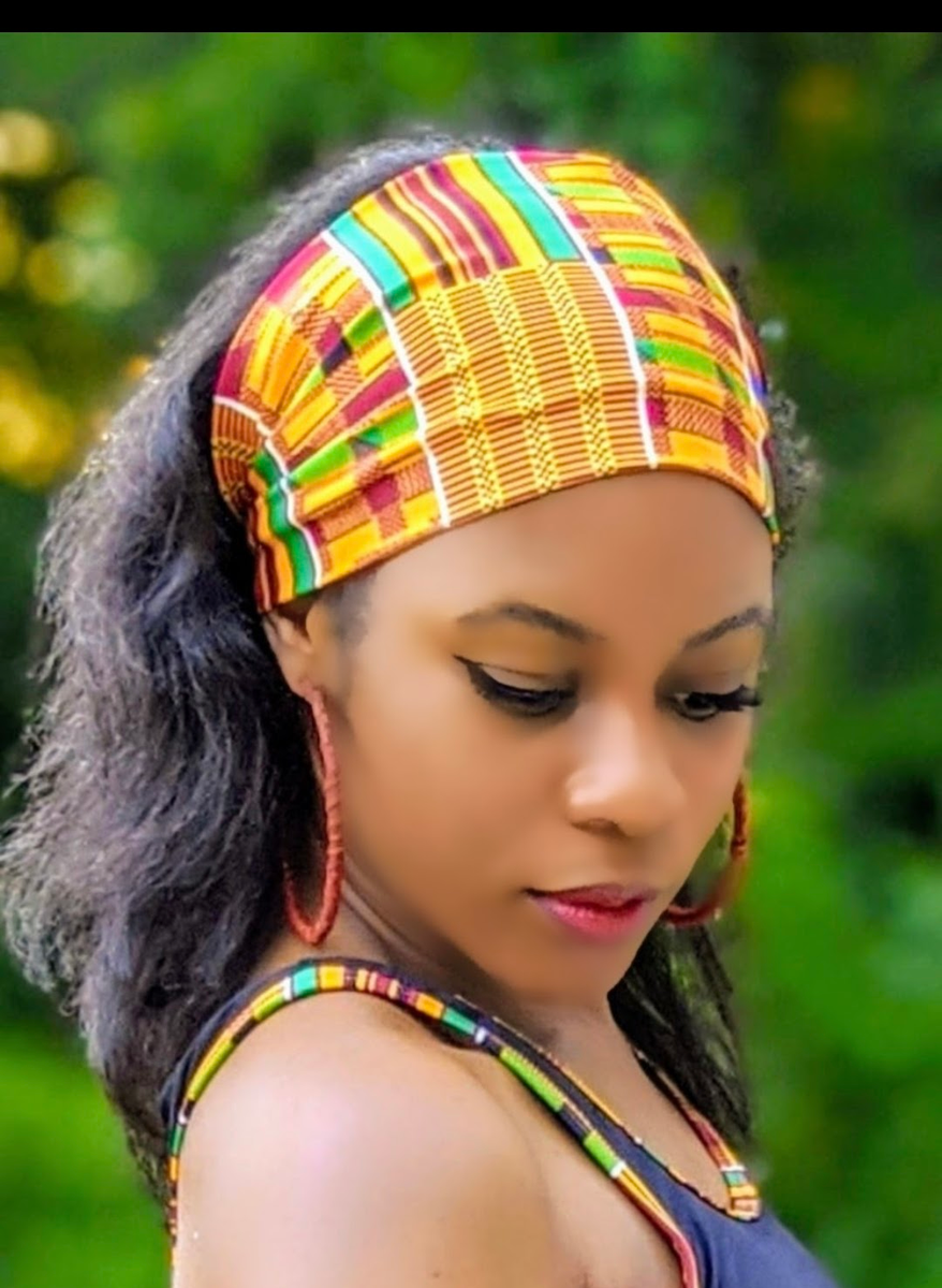 Dupsies Washoge Zahara Radiance Kente African Print Headband Wh3227hb Dupsies African Fashion 4075