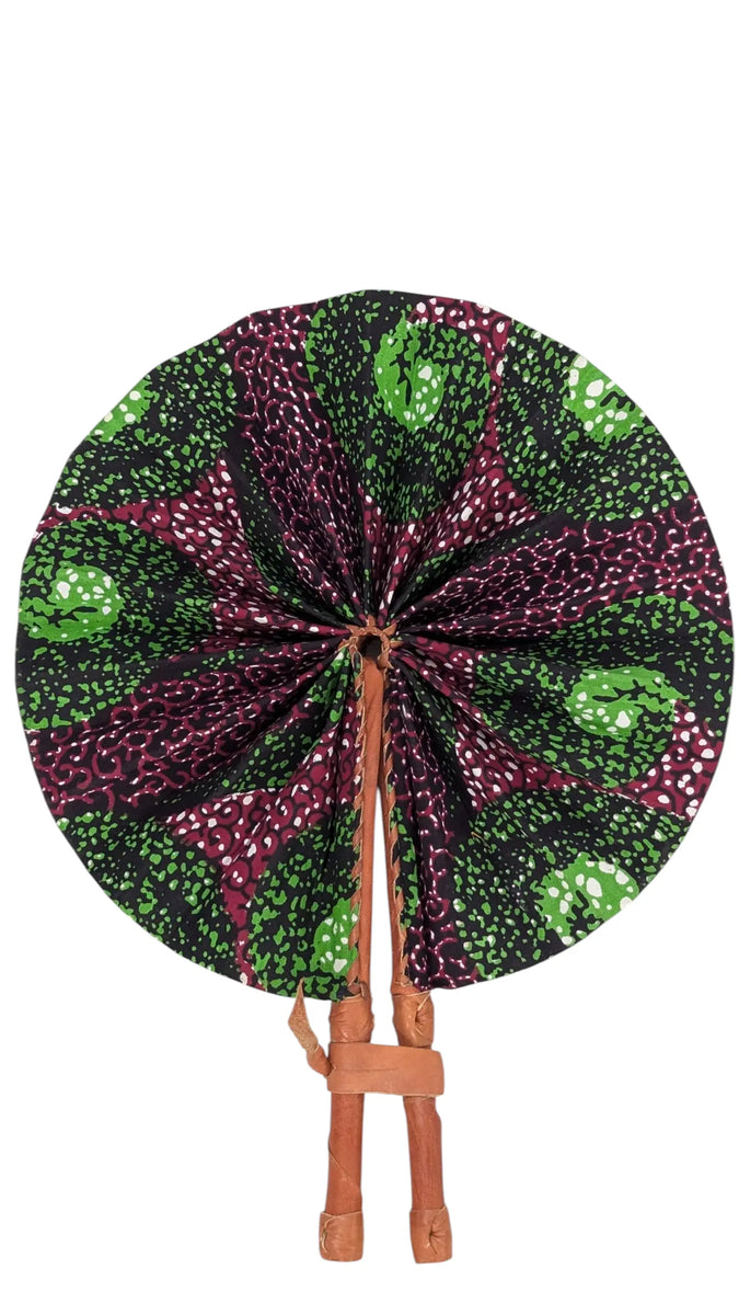 Adamma Elegance Green Multicolored African Print Retractable