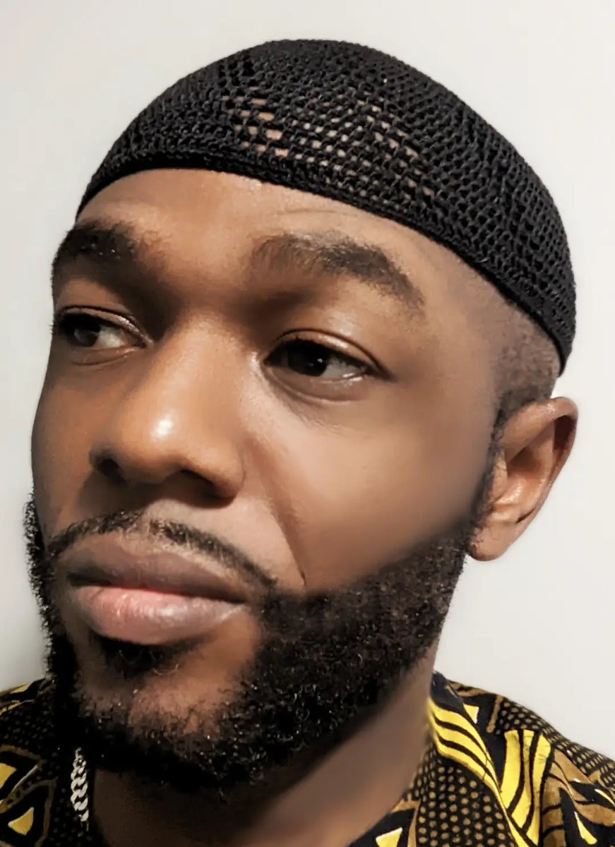 All-Black Dupsie's Knitted Saka African Men's Kufi Hat – Dupsie's