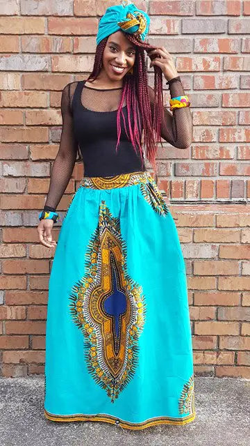 32- Dashiki Patch Skirt - Multi Color main image 0