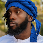 Blue African Turban Hat For Men | Stand Out in Style 