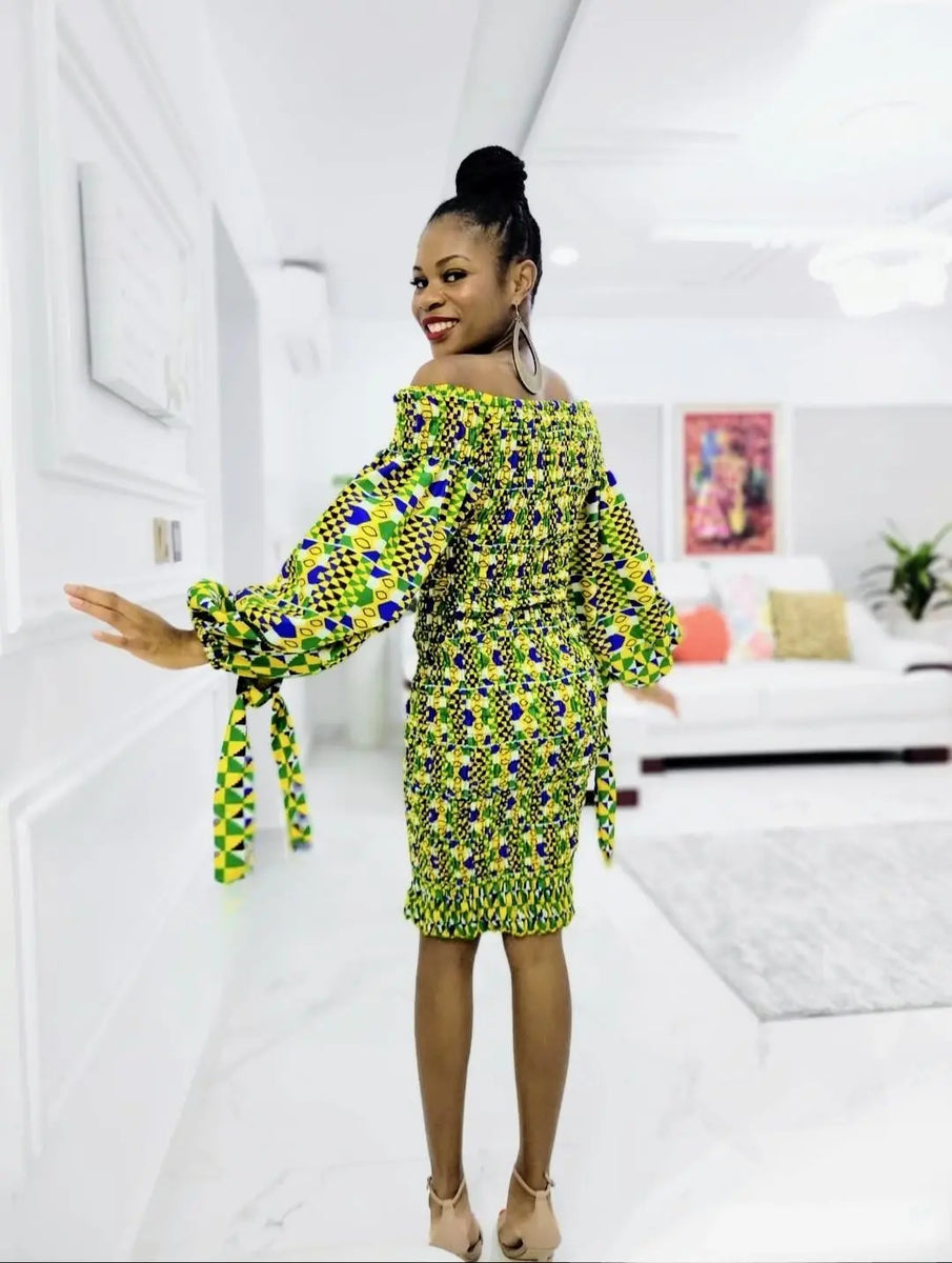 African Kitenge Dresses Kambua Ankara Dresses Layo African Print Ankara Kitenge Smocked Stretch Dress Large(14) African Kitenge Dresses Kambua Ankara Dresses Layo African Print Ankara Kitenge Smocked Stretch Dress Large(14)