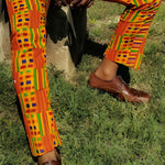 Selasi Kente African Print Slim fit Pants-DP3227MP
