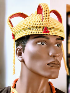 Chuwkudi African Beaded Nigerian Igbo Crown for men-DPKC432