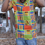 Dupsie's Mdifo Kente African Print Dashiki Shirt Black history month Ghanaian fashion