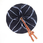 Dupsie's Adjeley Navy-Blue African Print Foldable Hand DPPFNLB