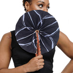 Dupsie's Adjeley Navy-Blue African Print Foldable Hand DPPFNLB