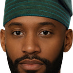 Green African ASO Oke Embroidered Cap | Traditional Nigerian Men’s Hat | Weddings | Celebratons