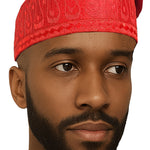 Red African ASO Oke Embroidered Cap | Traditional Nigerian Men’s Hat | Weddings | Celebratons