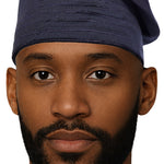 Navy Blue African ASO Oke Embroidered Cap | Traditional Nigerian Men’s Hat | Weddings | Celebratons