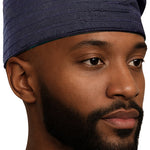 Navy Blue African ASO Oke Embroidered Cap | Traditional Nigerian Men’s Hat | Weddings | Celebratons