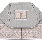 Grey Embroidered Aso Oke Hat for Men - Traditional Yoruba Fila | Dupsie's African Fashion DPH675 | Aso Ebi | Dupsie's by Dupsie's African Fashion
