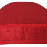 Red African ASO Oke Embroidered Cap | Traditional Nigerian Men’s Hat | Weddings | Celebratons
