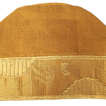 Gold African ASO Oke Embroidered Cap | Traditional Nigerian Men’s Hat | Weddings | Parties | Celebrations