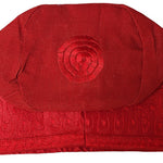 Red African ASO Oke Embroidered Cap | Traditional Nigerian Men’s Hat | Weddings | Celebratons