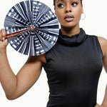 Ankara kitenge African print leather fan dupsies