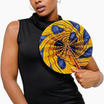 Hot flash African print fan