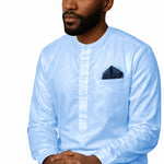 Navy Blue African ASO Oke Embroidered Cap | Traditional Nigerian Men’s Hat | Weddings | Celebratons