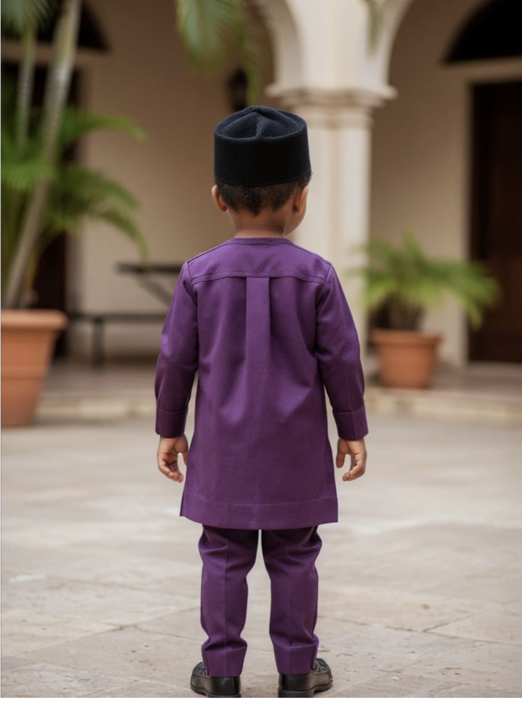 Back view African senator suit for boys by Dupsie's African clothing