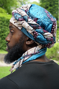 Dupsie's Agbaje African Print Pre-wrapped Cotton Turban DPH5004PT