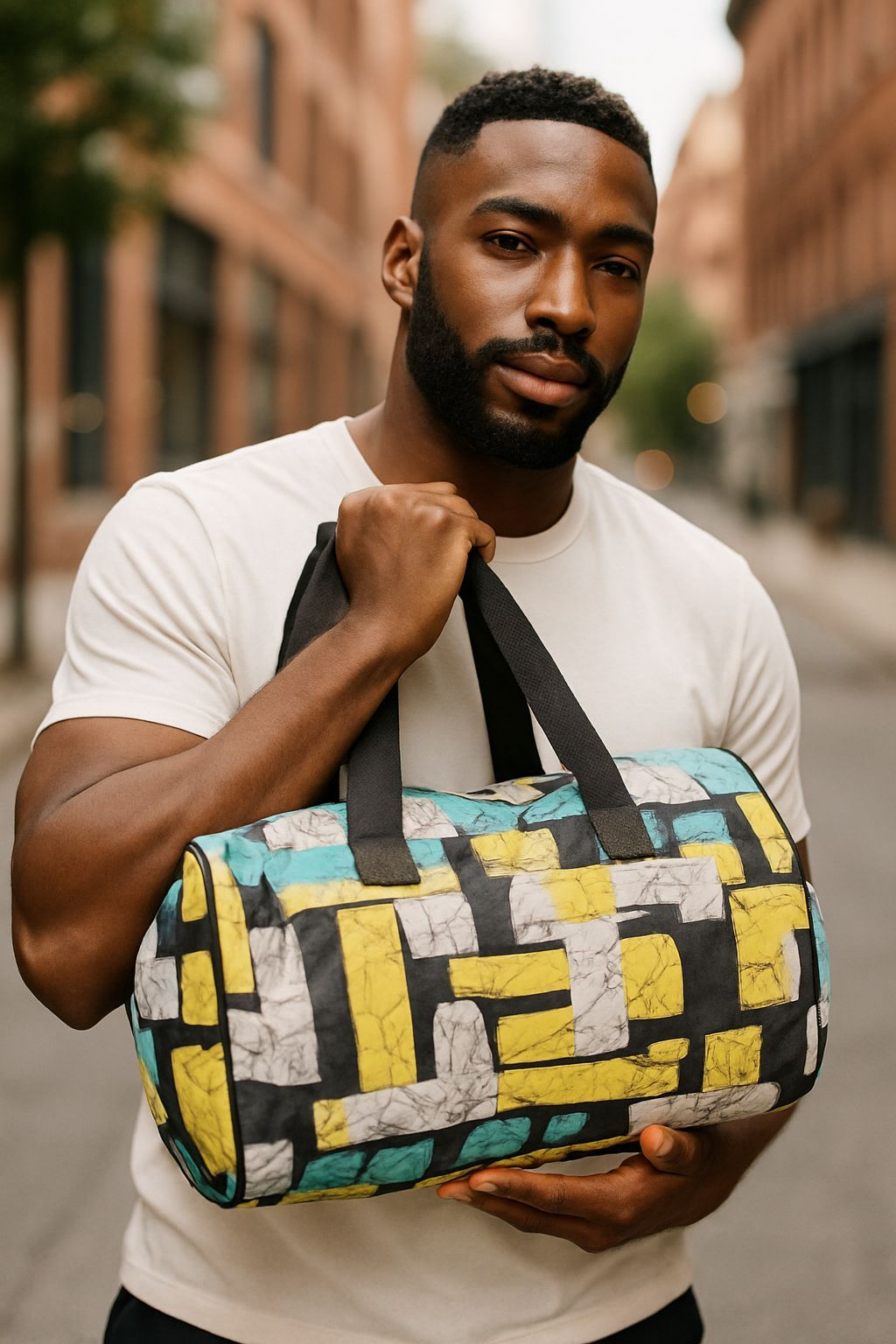 Dupsie's Milehin African Print Duffle Bag DPAPBGY2