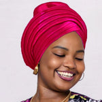 Burgundy Turban African Clothing