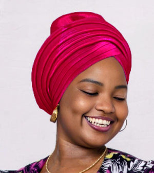 Burgundy Turban African Clothing