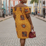 Dupsie's Umoja Orange African Print Dress DPUMAD51 