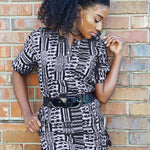 Black White Kente Dashiki Shirt DPB0795LD