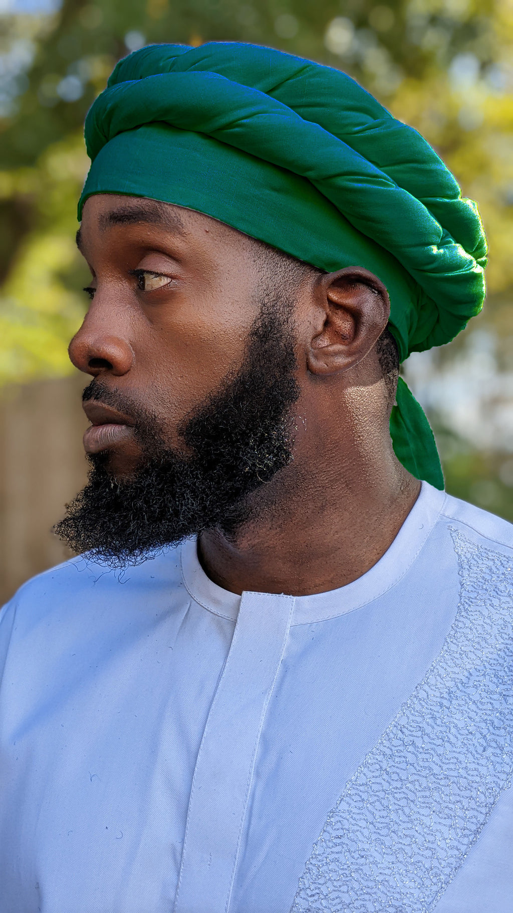 Dupsie's Danmaradi Pre-Wrapped Green Cotton Turban for Men DPHALMT4