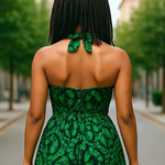 Dupsie's Dunni African Print Wide Leg Tie-Dye Batik Jumpsuit DPJSDBG2