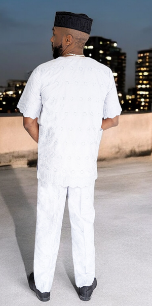 African clothing men Lace Dashiki set