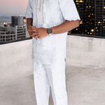 Grey Silver Dupsie's African fashion set men