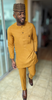Dupsie's Uturu Gold Nigerian Senator Dashiki Suit Set for Men DPXSAGS22