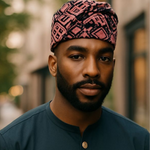 Dupsie's Lashé Rosewood African hand woven Aso Oke Kufi Cap Fila hat DPAHPBP52