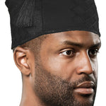 Dupsie's Majestic Onyx Aso Oke Tasseled Kufi Hat by Dupsie's African Fashion DPHAB564