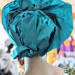 Teal Green African Head tie Head Wrap Gele Hat Dupsie's