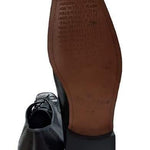 Black Pele lace-up leather shoes-DPSLUS45