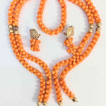 Orange Good African clothing bead set Dupsie's