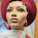 Dupsie's Oluwafunmilayo African Aso Oke Autogele Ready Gele Crown Head Wrap Hat DPAGAB11