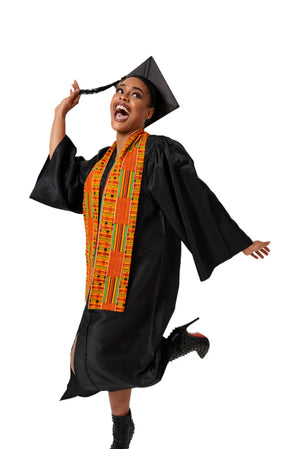 Kente African Print Graduation Stole/Sash-DP0795S1 - Dupsie's African Kente African Print Graduation Stole/Sash-DP0795S1 - Dupsie's African