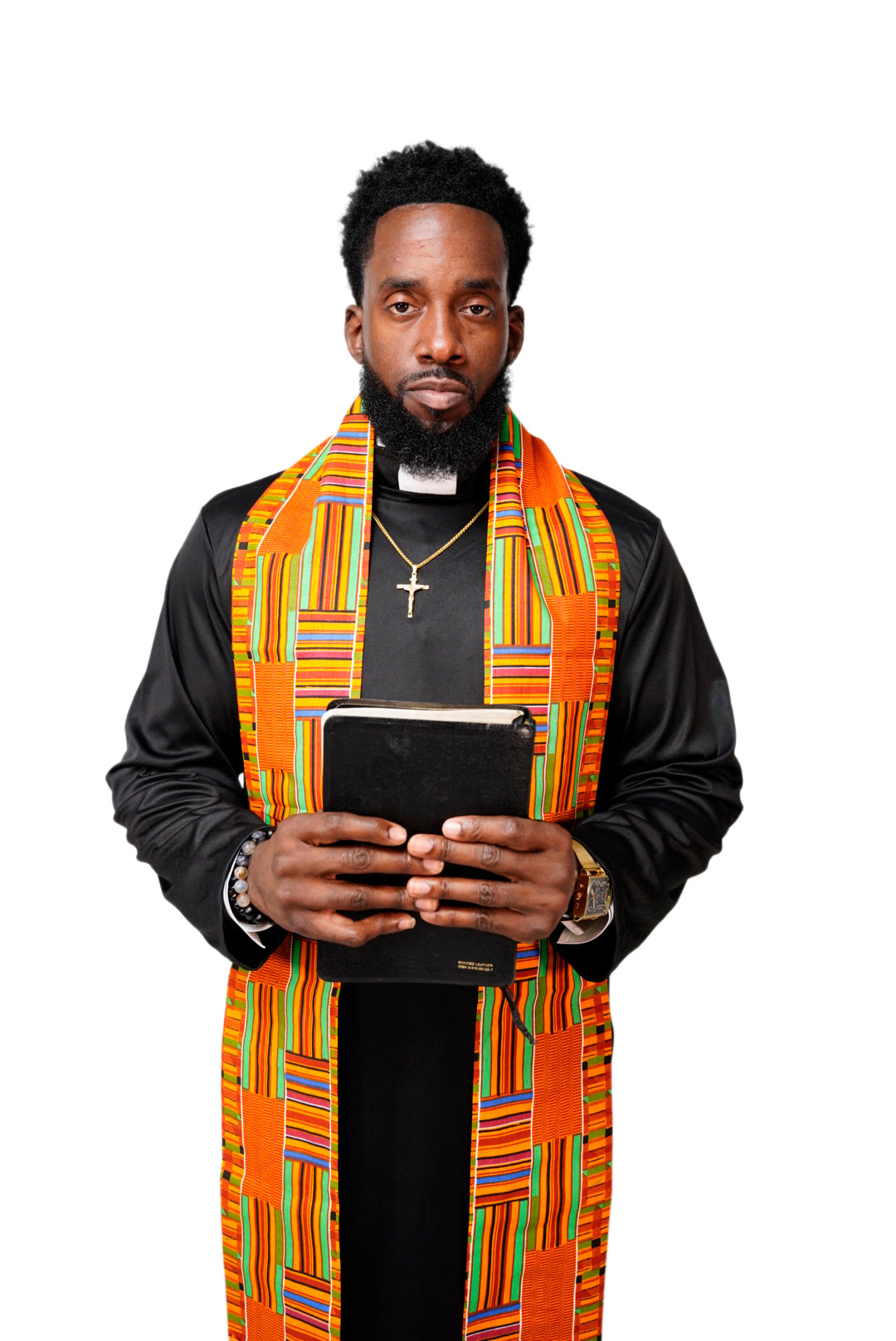 Kente African Print Church Clergy Pastor Choir Stole/Sash with Fringes DPC0795S