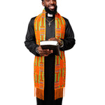 Kente African Print Church Clergy Pastor Choir Stole/Sash with Fringes DPC0795S