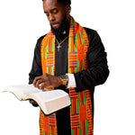 Kente African Print Church Clergy Pastor Choir Stole/Sash with Fringes DPC0795S