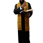 Dupsie's Gold Kente African Print Church Clergy Pastor Choir Stole/Sash with Fringes DPC4091S