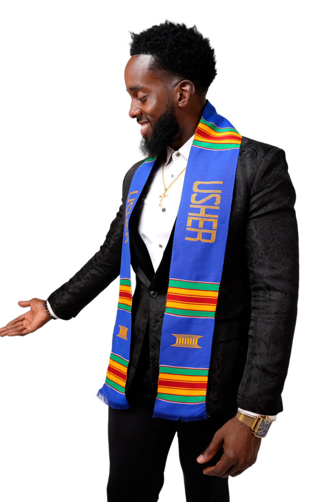 Usher Handwoven Kente Cloth Scarf-Sash DP1550