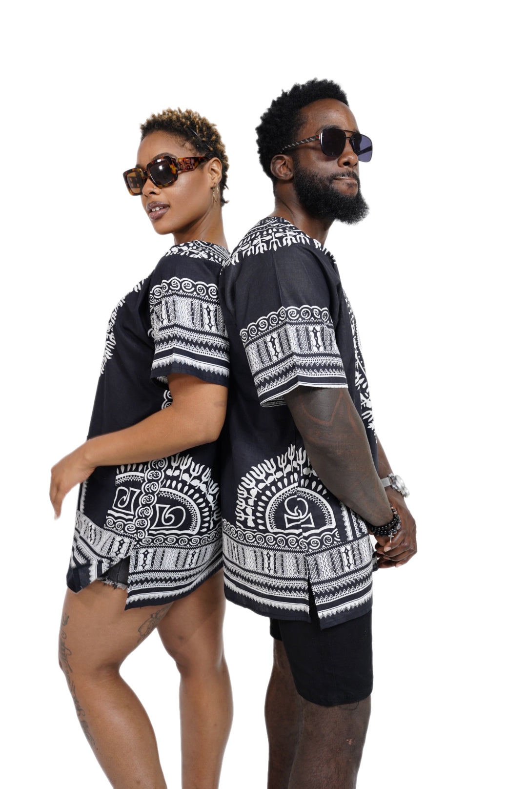 Dupsie's African Print Unisex Dashiki Shirt Suitable for Festivals, Concerts, Cruises, Outdoor Events  DP3578