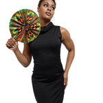 Kofina African Print Kente hot flash fan-DPPF309
