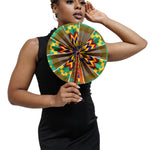 Kofina African Print Kente hot flash fan-DPPF309